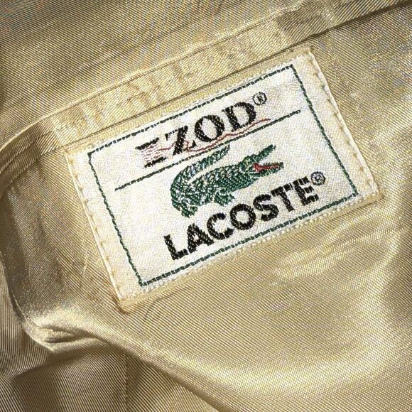 Vintage IZOD Lacoste Red Blazer Suit Jacket Gold Gator Buttons Size? See Des - Picture 6 of 8